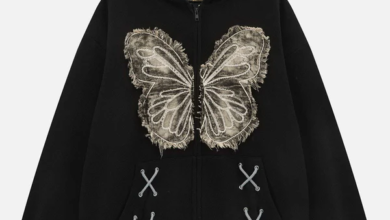 Aelfric Eden Fringe Washed Butterfly Hoodie black