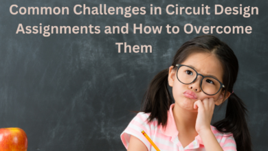 Diagram illustrating common challenges in circuit design assignments with solutions for overcoming them.