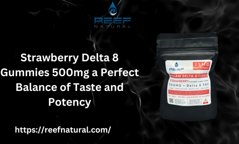 Strawberry Delta 8 Gummies 500mg