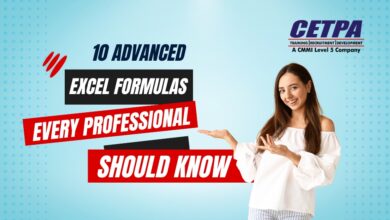 10 Advanced Excel Formulas Every Professional Should Know - CETPA Infotech