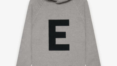 Kids Big E Knit Hoodie in Gray