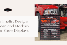 Minimalist Design Clean and Modern Car Show Displays