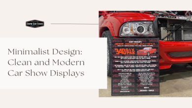 Minimalist Design Clean and Modern Car Show Displays