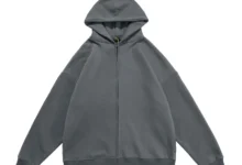 Season 6 Kanye West zip up Hoodie-Grey Blue