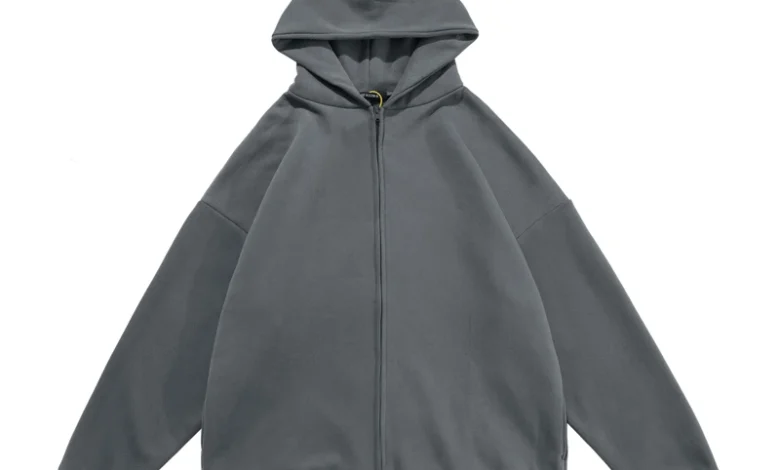 Season 6 Kanye West zip up Hoodie-Grey Blue