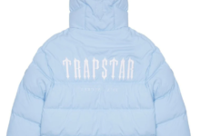 TRAPSTAR DECODED HOODED PUFFER JACKET 2.0 ICE BLUE