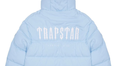 TRAPSTAR DECODED HOODED PUFFER JACKET 2.0 ICE BLUE