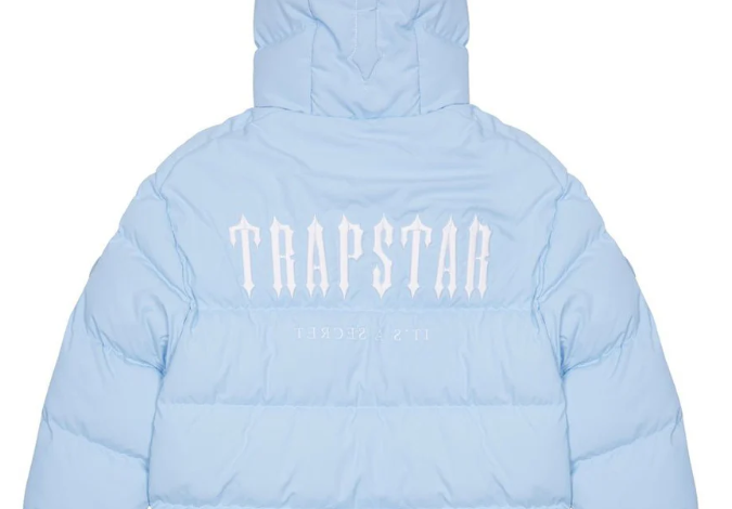 TRAPSTAR DECODED HOODED PUFFER JACKET 2.0 ICE BLUE