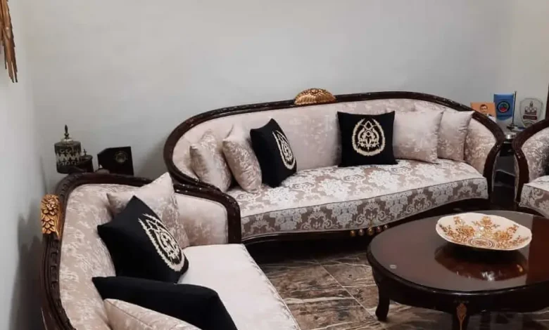 c shape sofa set